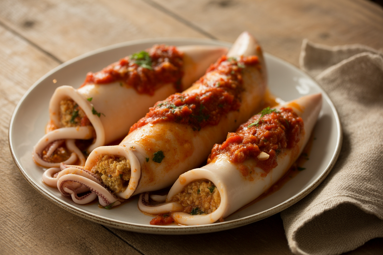 Encornets farcis à la sétoise