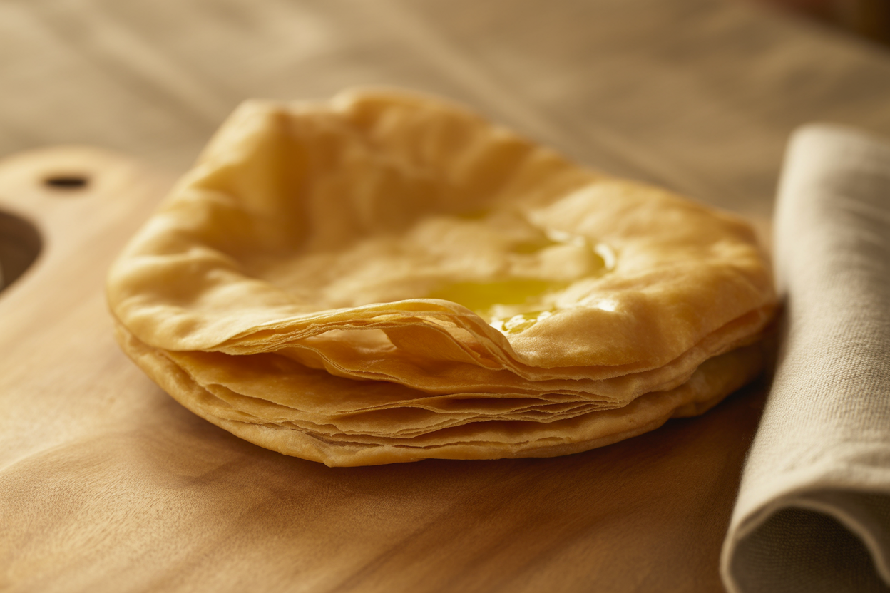 Farata, roti mauricien feuilleté