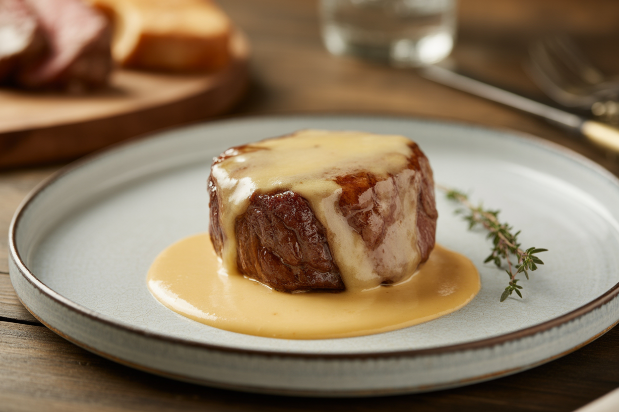 Filet mignon au maroilles au Cookeo