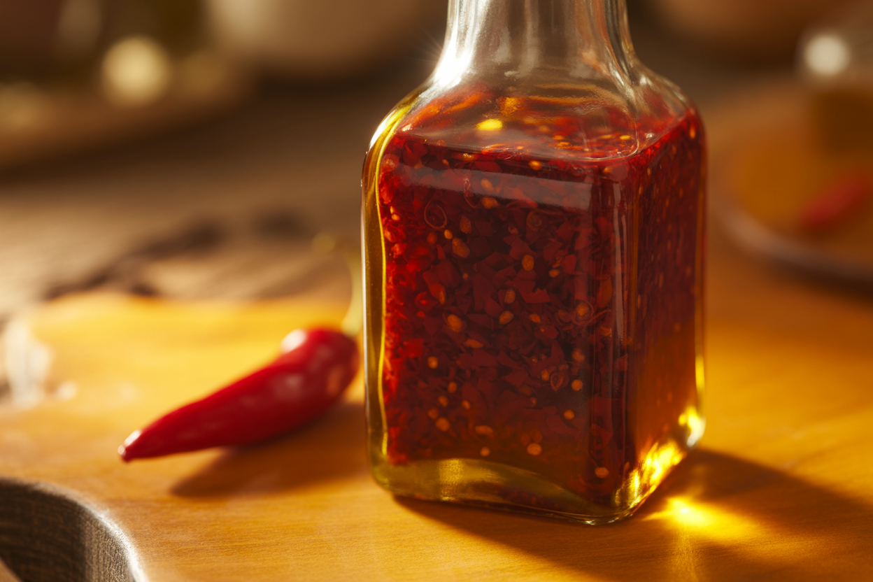 Huile d'olive au piment rouge
