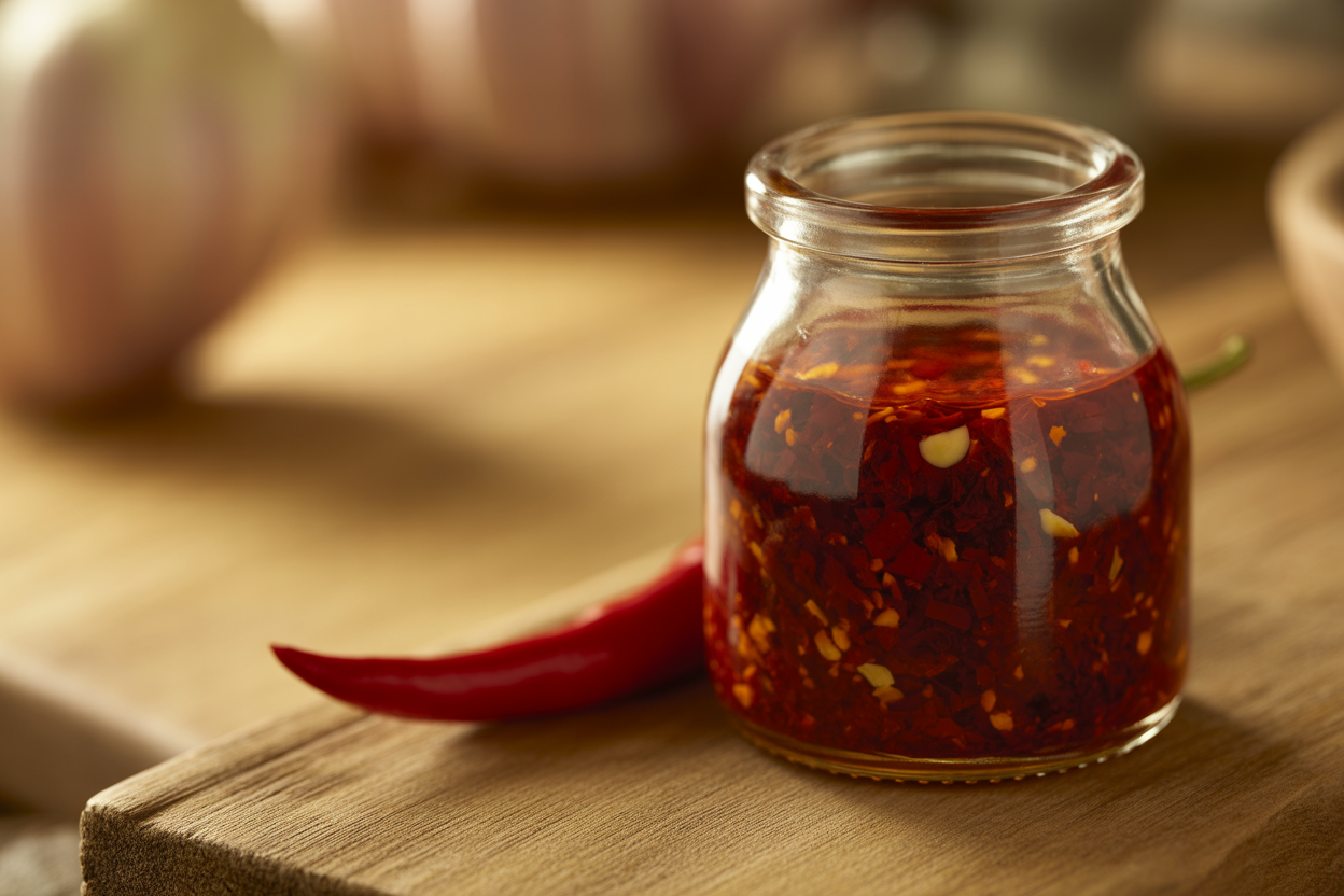 Huile pimentée maison