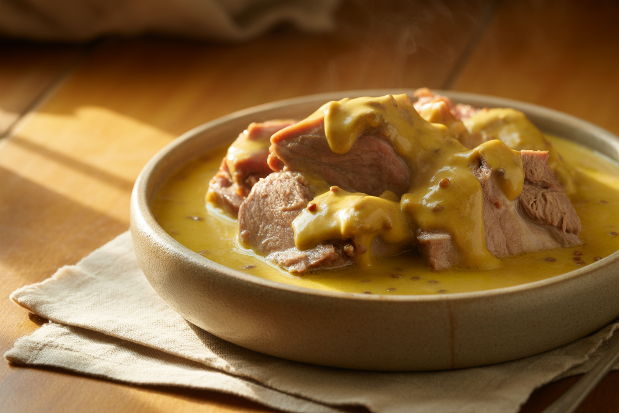 Joue de porc à la moutarde au Cookeo