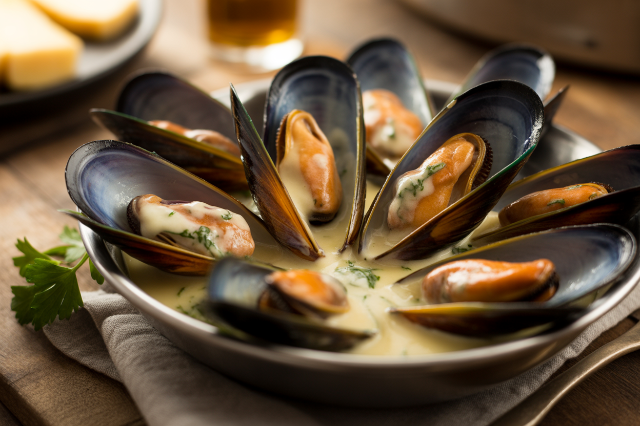 Moules au roquefort au Cookeo