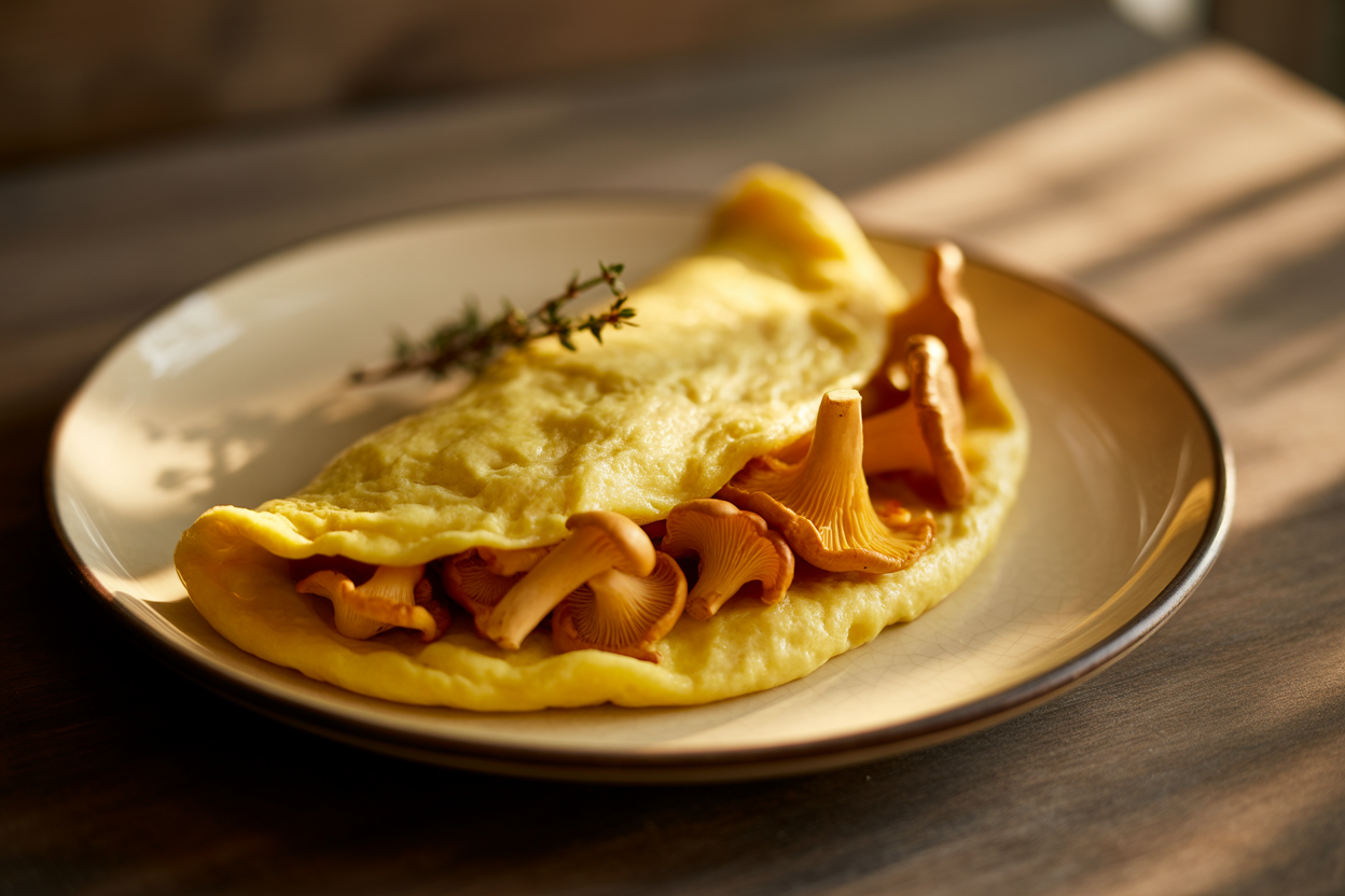 Omelette aux chanterelles