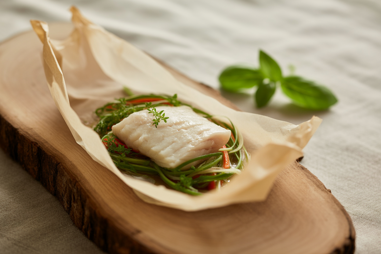 Papillote minceur au poisson blanc