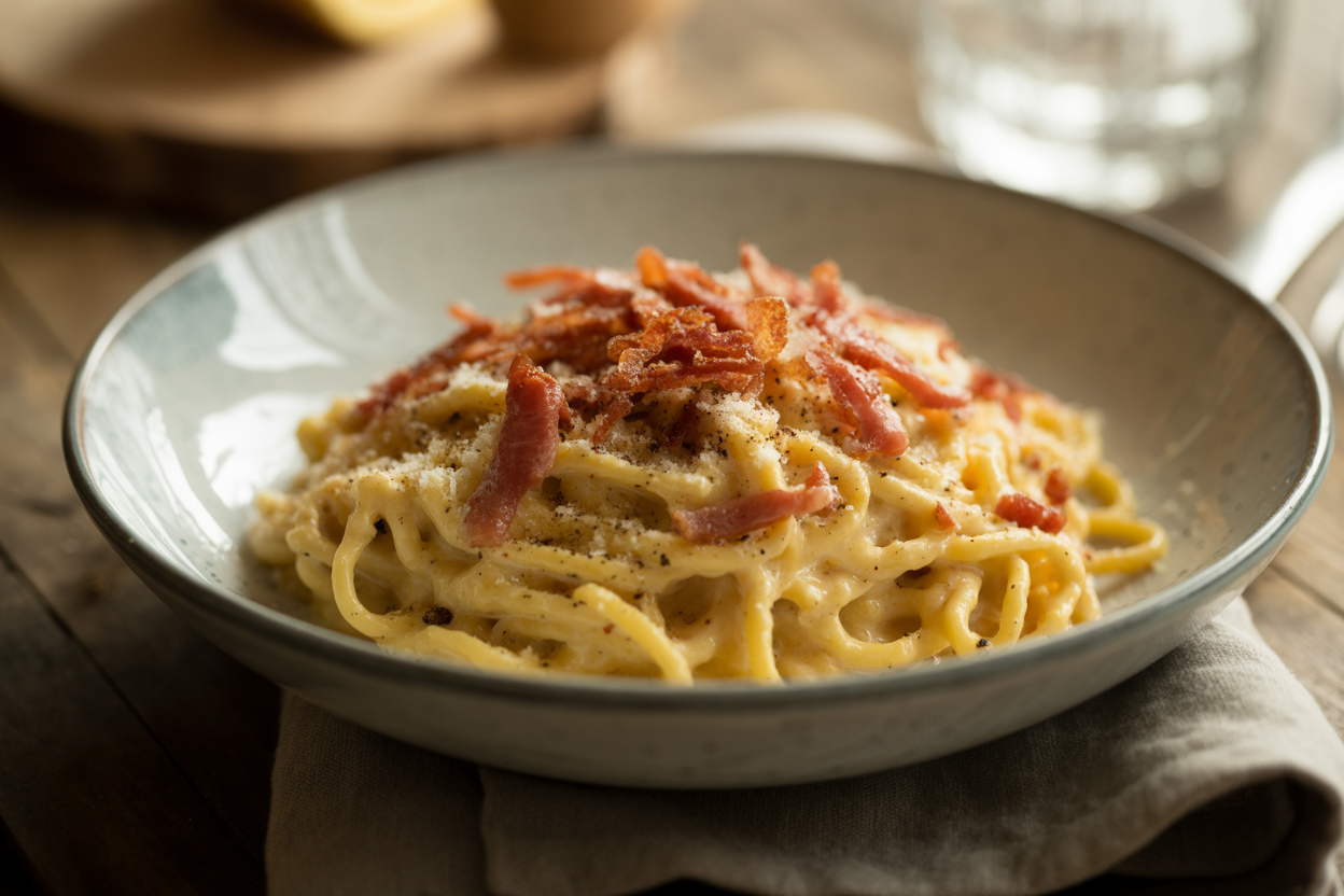 Pâtes à la carbonara au Cookeo