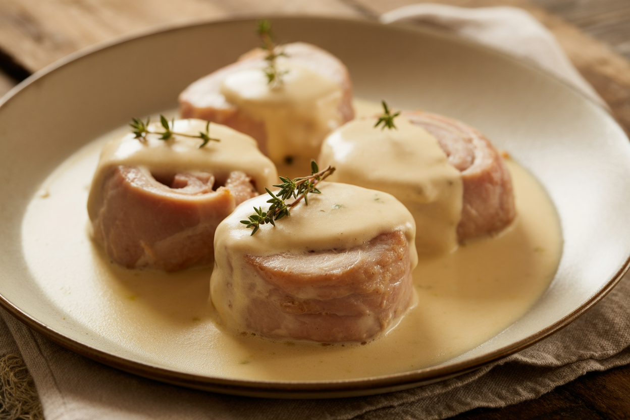Paupiettes de porc à la crème au Cookeo