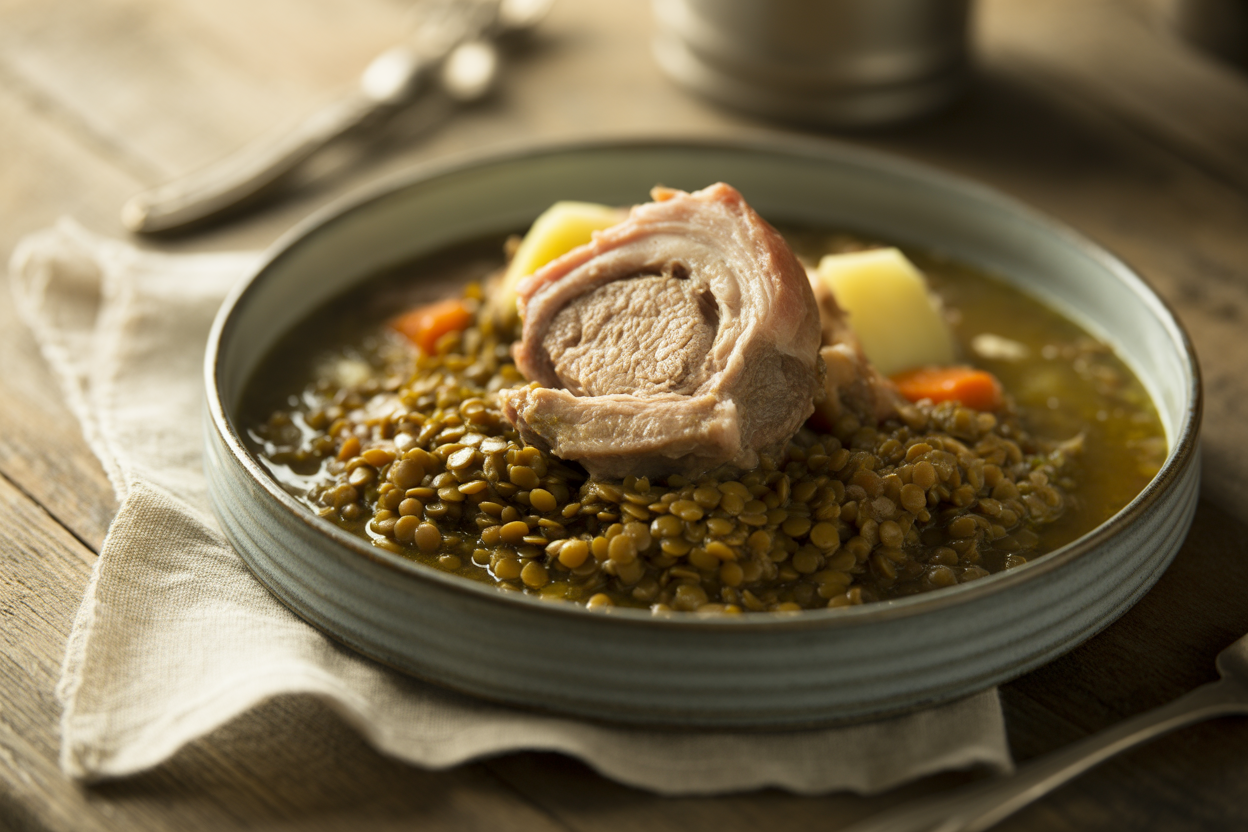 Petit salé aux lentilles facile