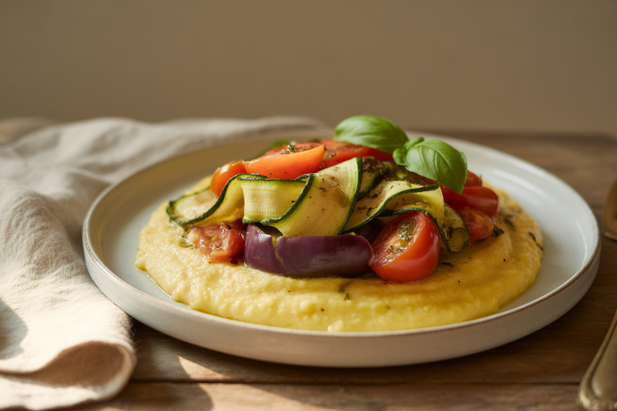 Polenta aux légumes d'été