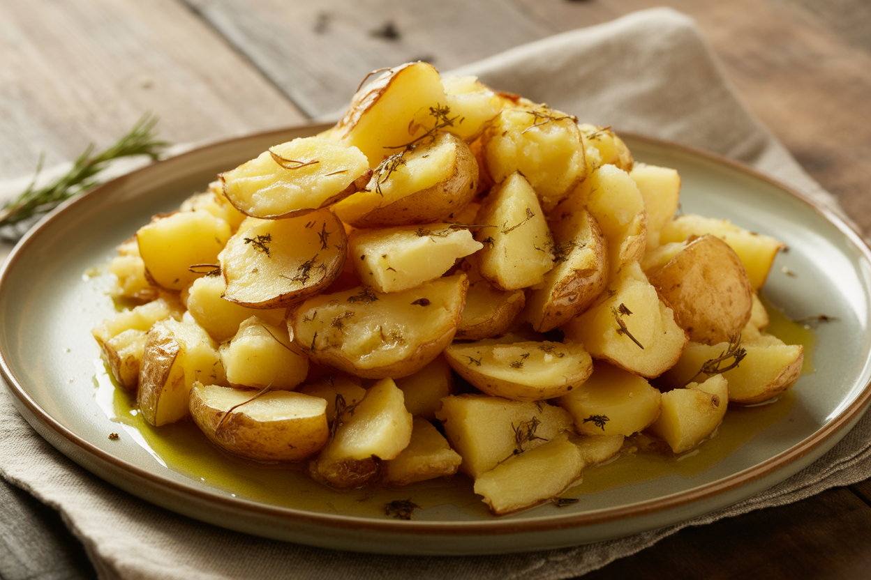 Pommes de terre écrasées rôties