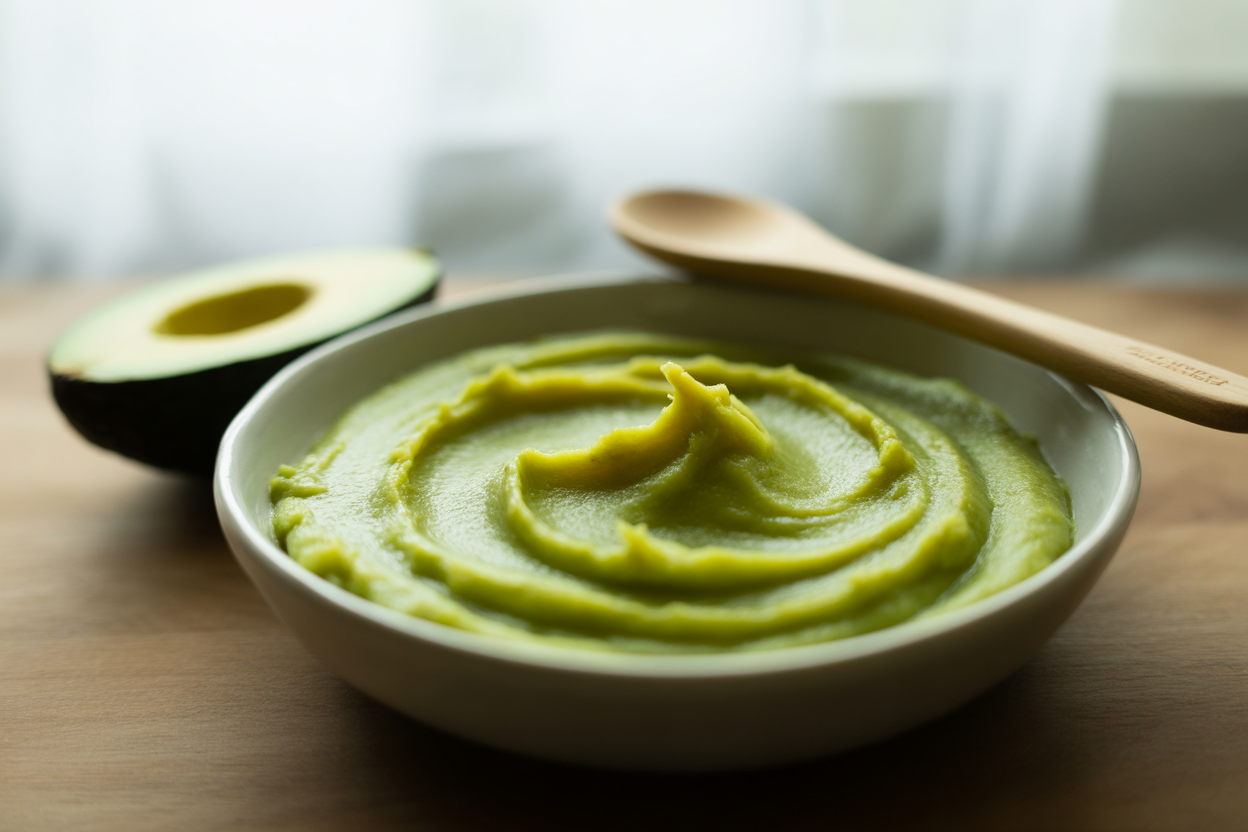 Purée avocat et pomme de terre pour bébé