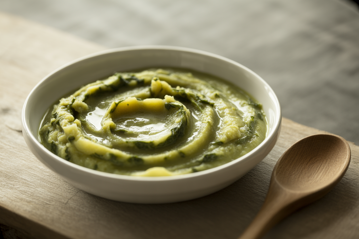 Purée épinard et pomme de terre pour bébé