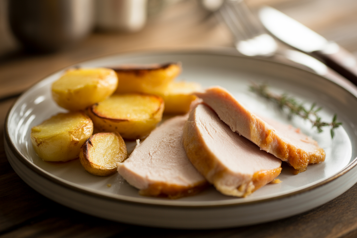Rôti de dinde et pommes de terre au Cookeo