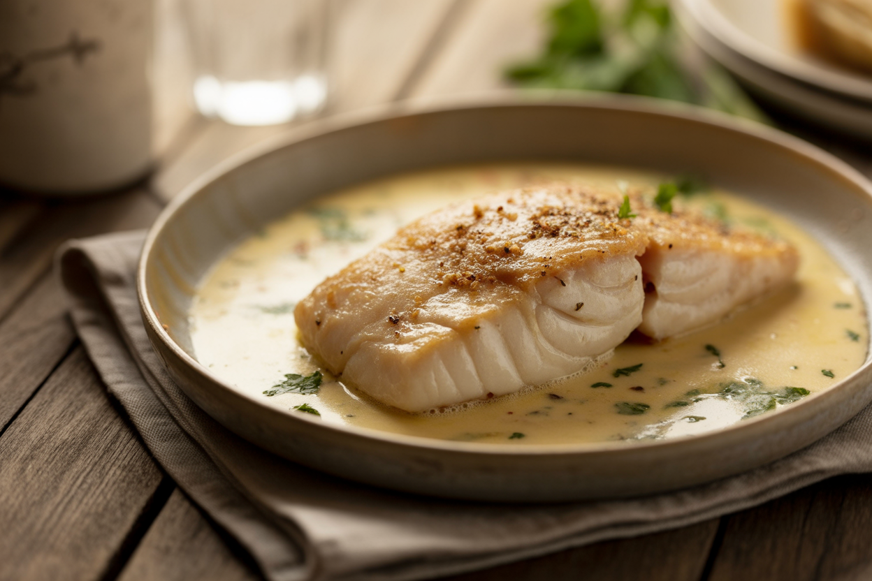 Roussette à la crème