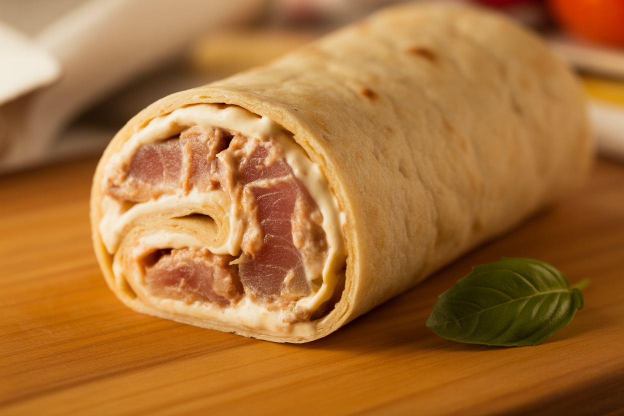 Sandwich roll-on au thon mariné et mayonnaise