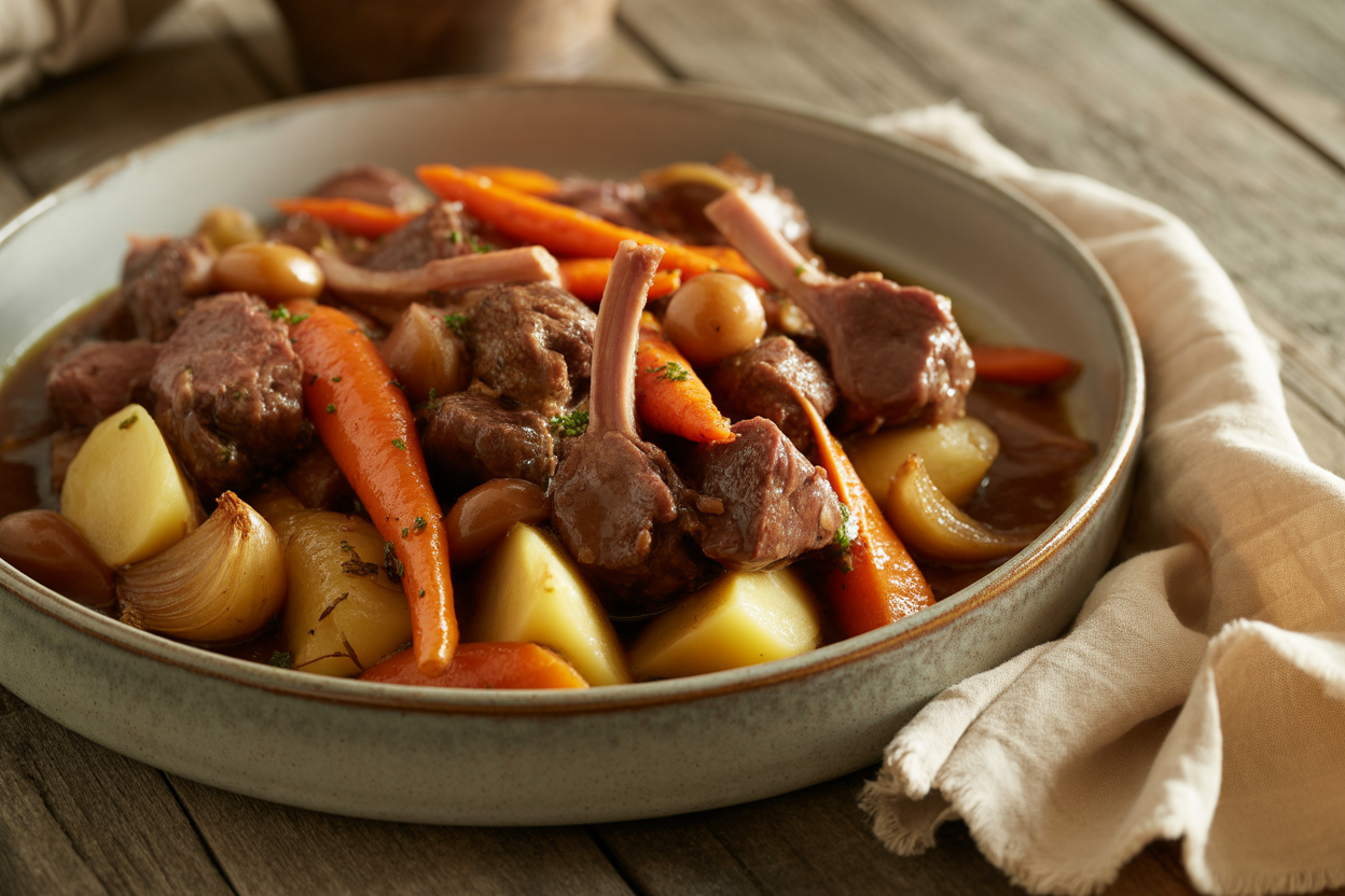 Sauté d'agneau aux légumes