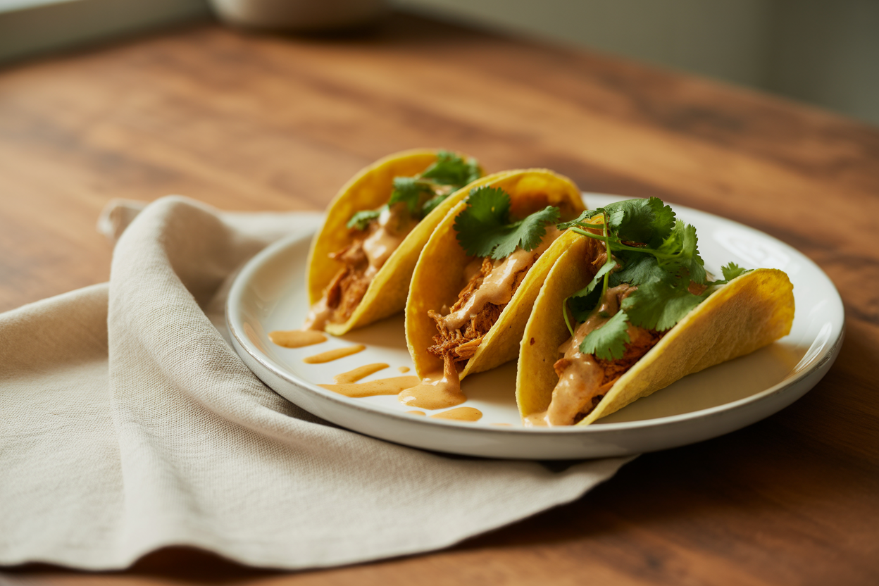 Tacos au poulet curry