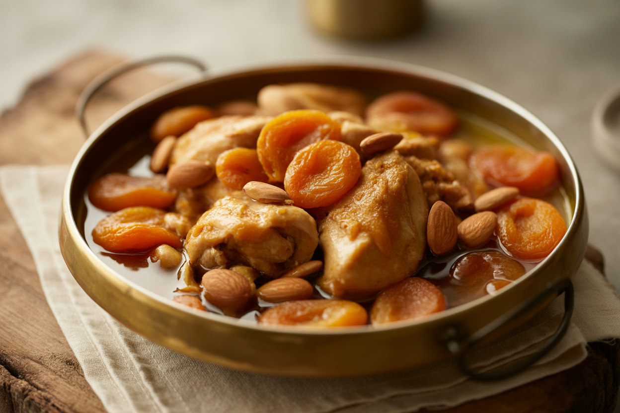 Tajine de poulet aux abricots