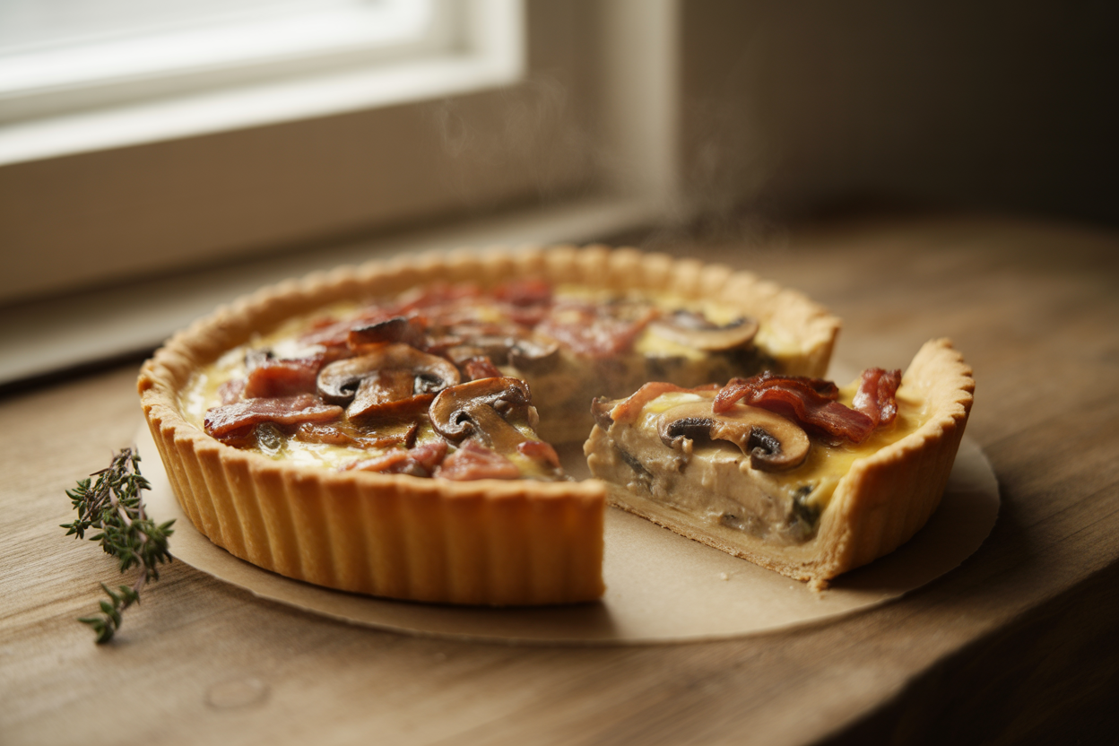 Tarte aux champignons de Paris