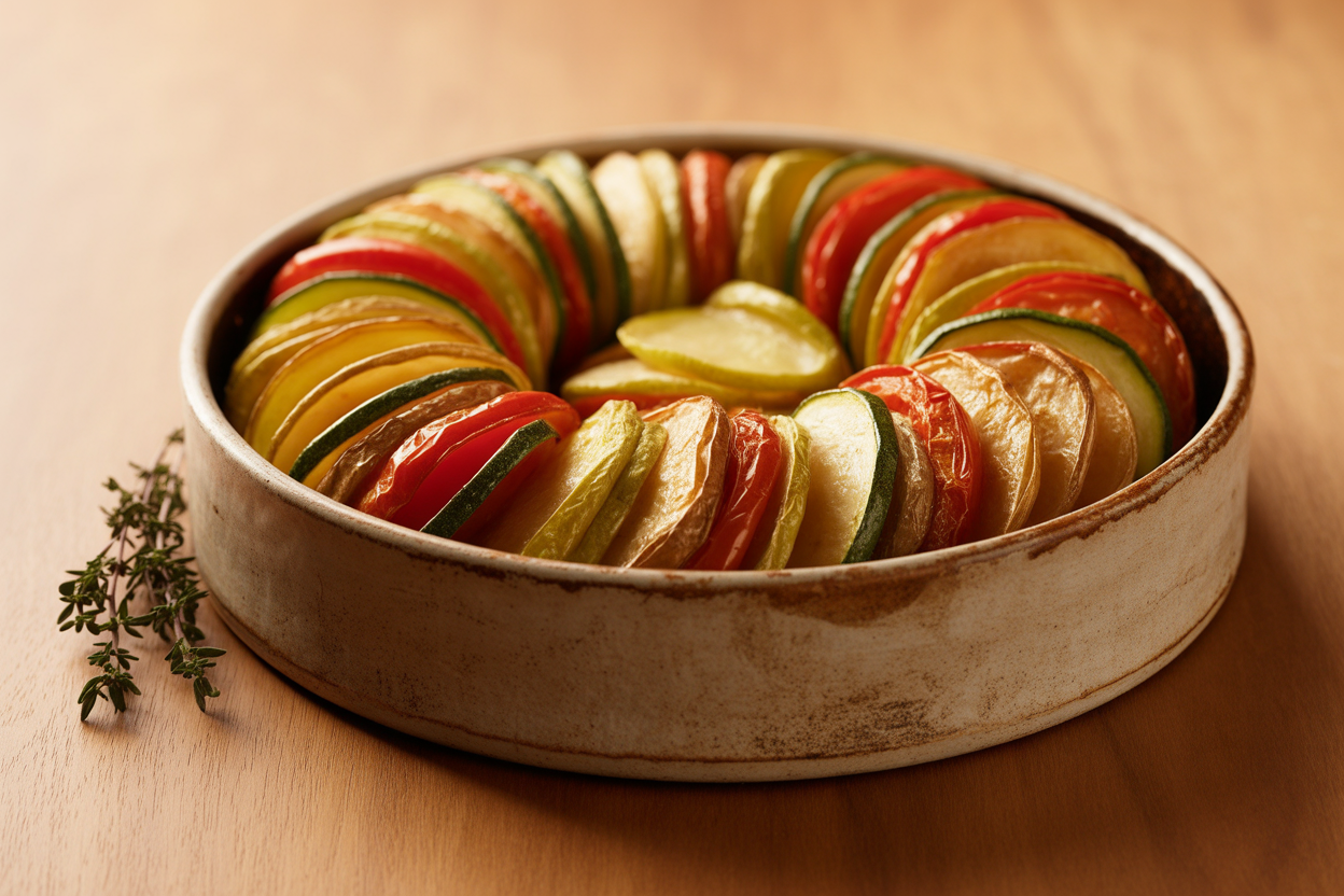 Tian de légumes et pommes de terre